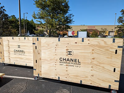 Reusable crates ready for Orlando service area delivery