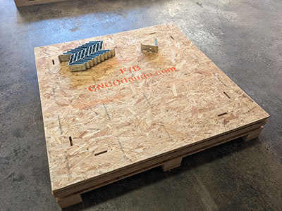 Flat packed OSB crate panels